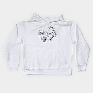 Flower Wreath Kids Hoodie